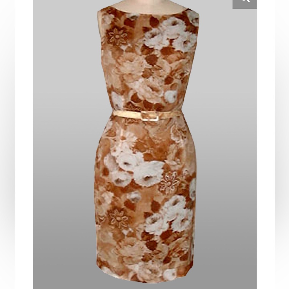 Brown Siri midi‎ dress
